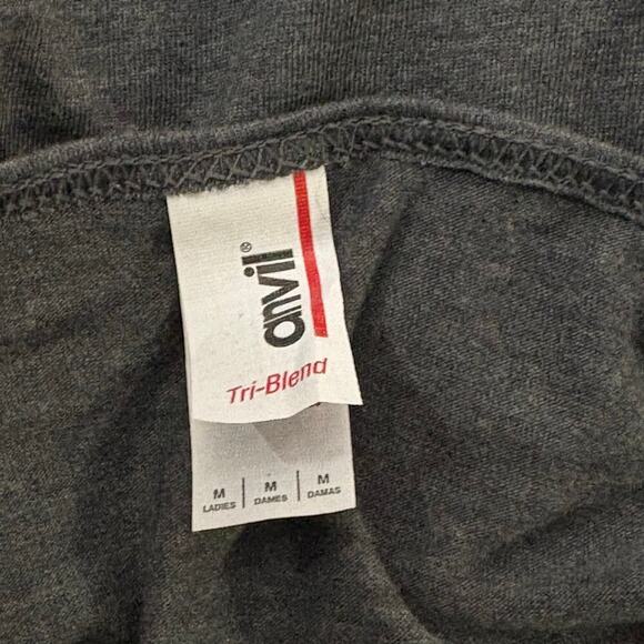 Anvil‎ Tee Woman's Medium Gray Chicago's Finest Police CPD V-Neck Scoop Neck - Picture 10 of 13